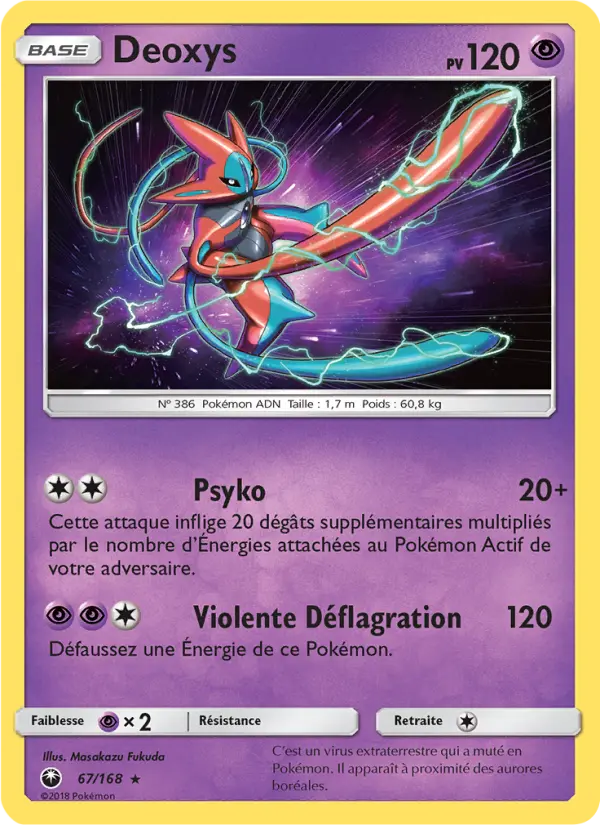 Scan HD carte Pokémon Deoxys 67/168 — Tempête Céleste