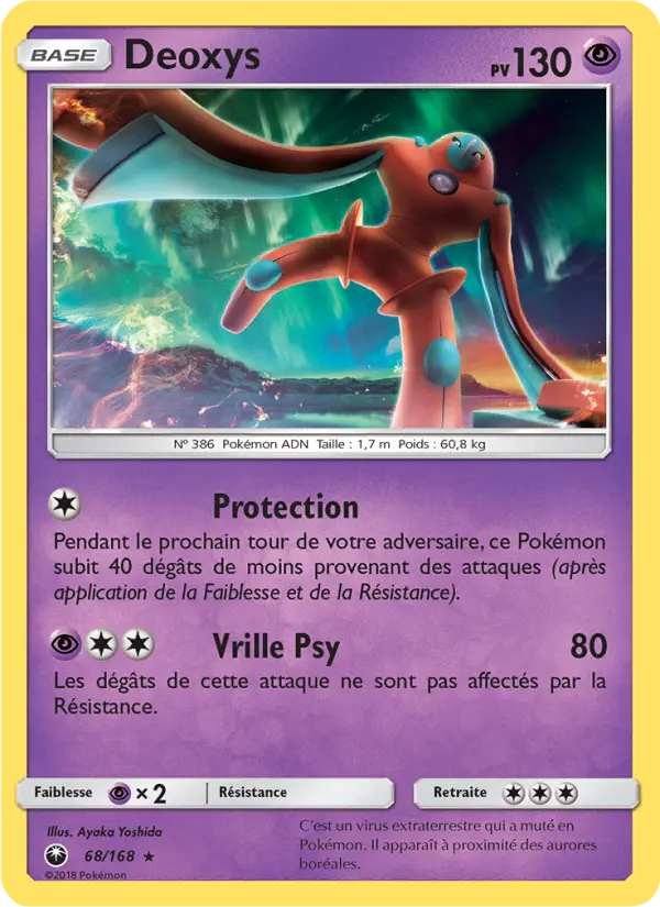 Scan HD carte Pokémon Deoxys 68/168 — Tempête Céleste