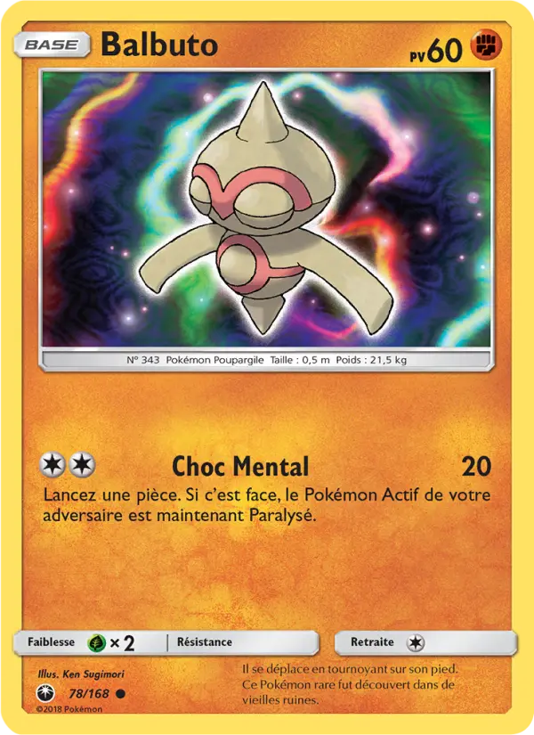 Scan HD carte Pokémon Balbuto 78/168 — Tempête Céleste