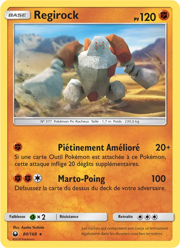 Scan HD carte Pokémon Regirock 80/168 — Tempête Céleste