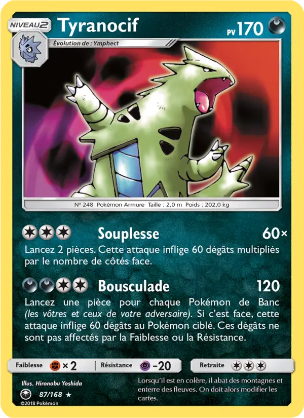 Scan HD carte Pokémon Tyranocif 87/168 — Tempête Céleste