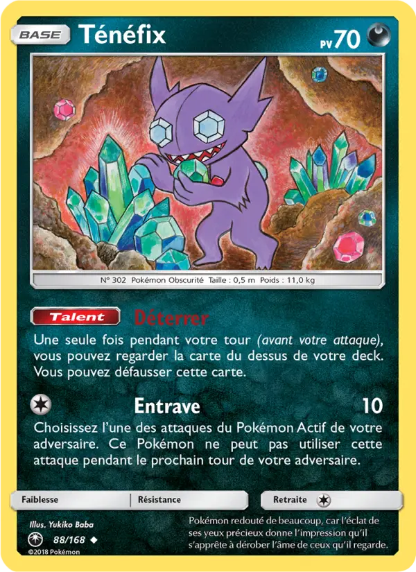 Scan HD carte Pokémon Ténéfix 88/168 — Tempête Céleste