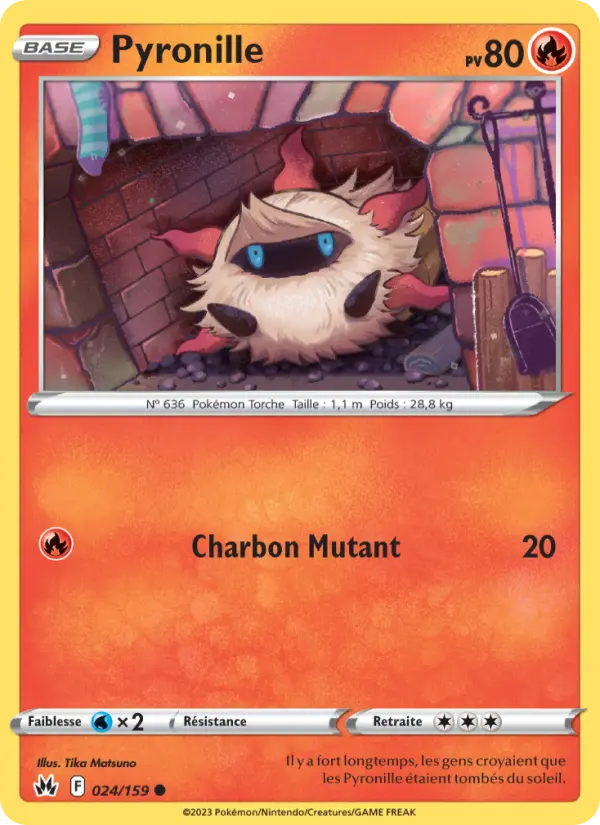 Scan HD carte Pokémon Pyronille 024/159 — Zénith Suprême