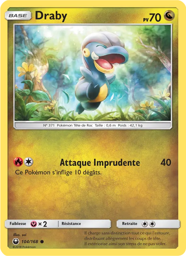 Scan HD carte Pokémon Draby 104/168 — Tempête Céleste