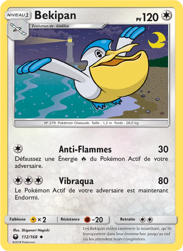 Scan HD carte Pokémon Bekipan 112/168 — Tempête Céleste