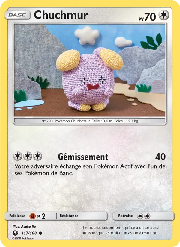 Scan HD carte Pokémon Chuchmur 117/168 — Tempête Céleste