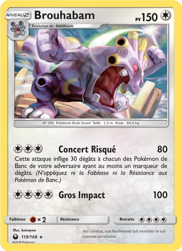 Scan HD carte Pokémon Brouhabam 119/168 — Tempête Céleste
