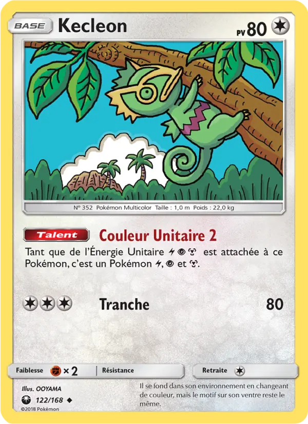 Scan HD carte Pokémon Kecleon 122/168 — Tempête Céleste