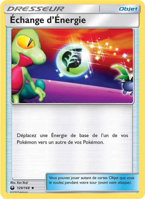 Scan HD carte Pokémon Échange d’Énergie 129/168 — Tempête Céleste