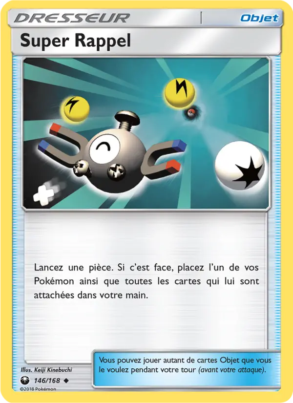 Scan HD carte Pokémon Super Rappel 146/168 — Tempête Céleste