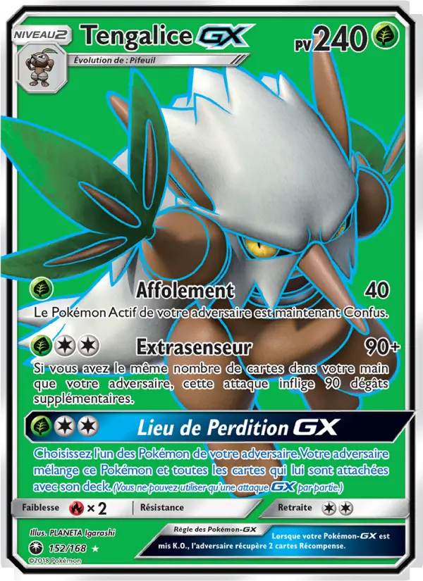 Scan HD carte Pokémon Tengalice GX 152/168 — Tempête Céleste