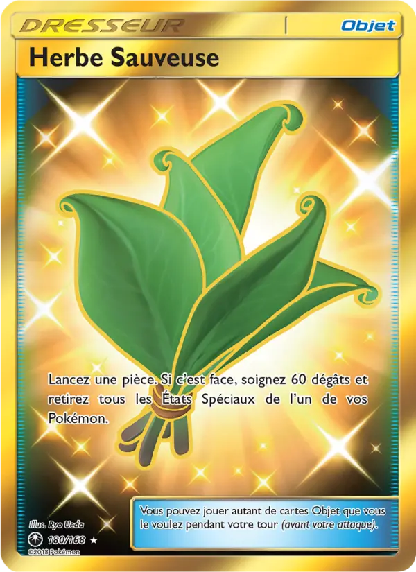 Scan HD carte Pokémon Herbe Sauveuse 180/168 — Tempête Céleste