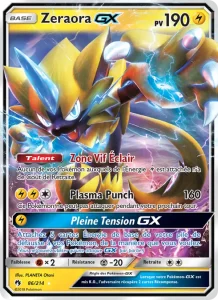 Carte Pokemon Zeraora GX 86/214 Tonnerre Perdu