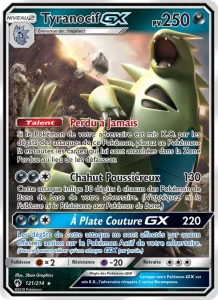 Carte Pokemon Tyranocif GX 121/214 Tonnerre Perdu