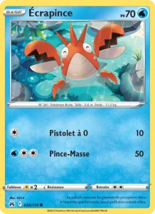 Carte Pokemon Écrapince 033/159 Zénith Suprême