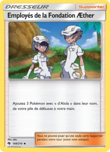 Carte Pokemon Employés de la Fondation Æther 168/214 Tonnerre Perdu