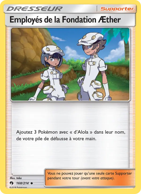 Scan HD carte Pokémon Employés de la Fondation Æther 168/214 — Tonnerre Perdu