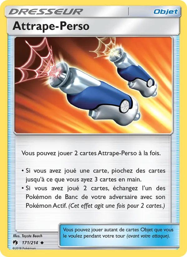 Scan HD carte Pokémon Attrape-Perso 171/214 — Tonnerre Perdu