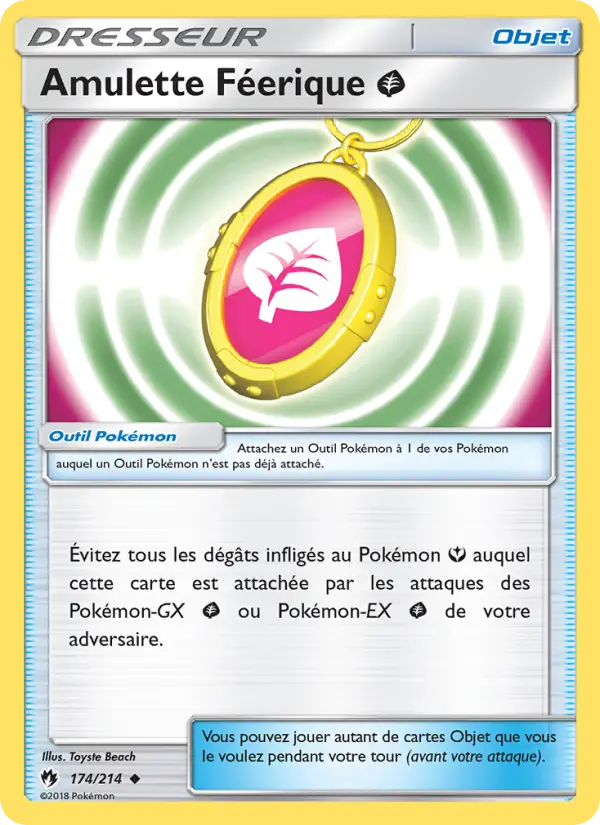 Scan HD carte Pokémon Amulette Féerique Grass 174/214 — Tonnerre Perdu