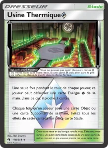 Carte Pokemon Usine Thermique ◇ 178/214 Tonnerre Perdu