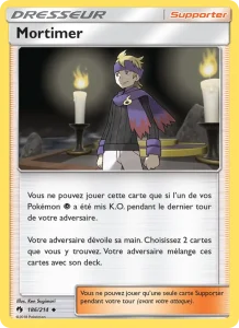 Carte Pokemon Mortimer 186/214 Tonnerre Perdu