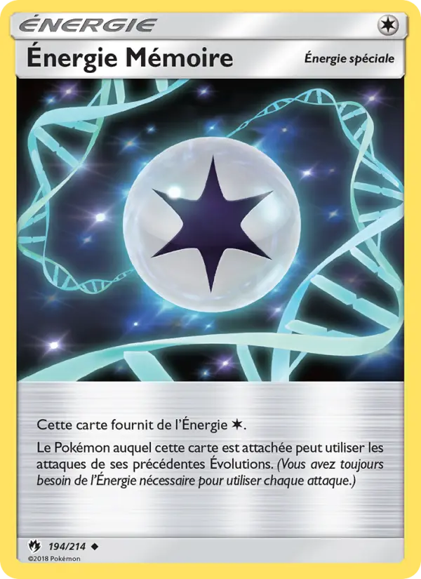 Scan HD carte Pokémon Énergie Mémoire 194/214 — Tonnerre Perdu