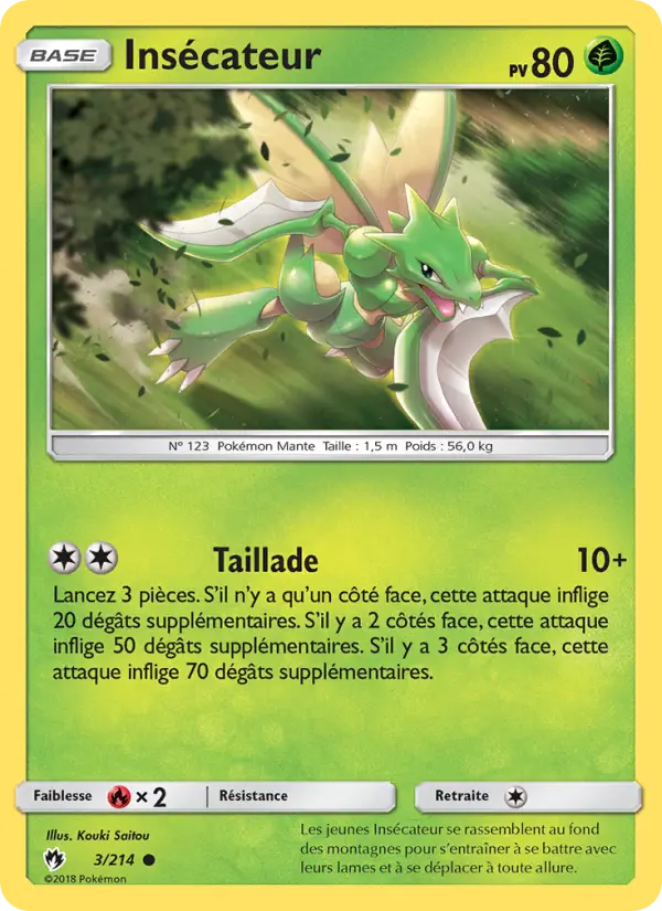 Scan HD carte Pokémon Insécateur 3/214 — Tonnerre Perdu