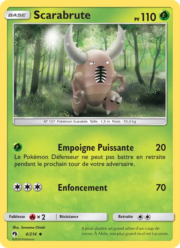 Scan HD carte Pokémon Scarabrute 4/214 — Tonnerre Perdu