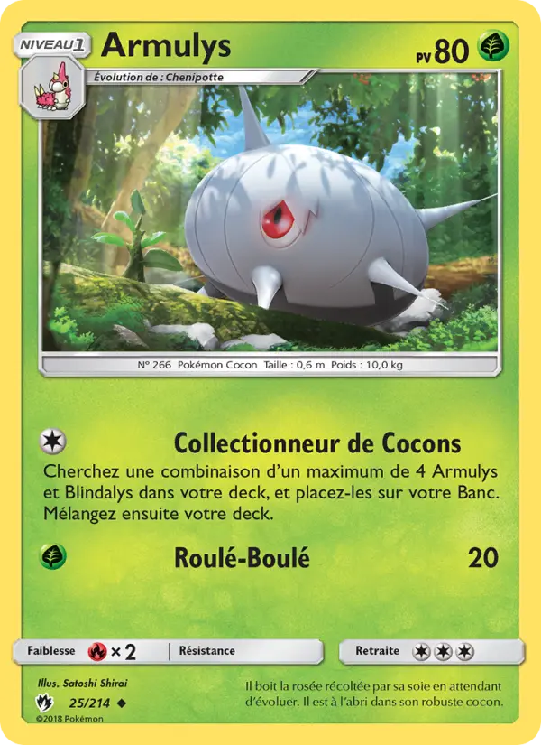Scan HD carte Pokémon Armulys 25/214 — Tonnerre Perdu