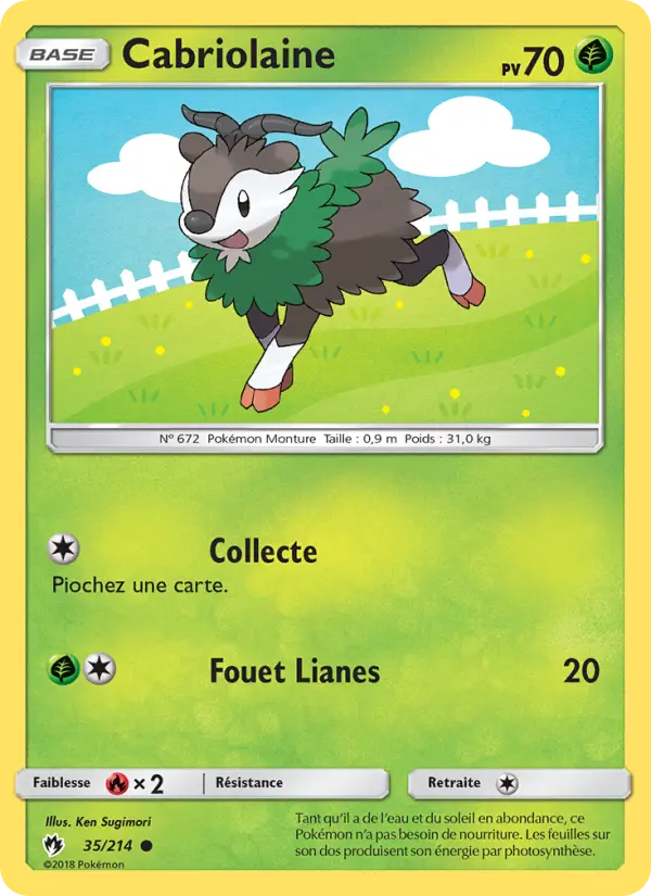 Scan HD carte Pokémon Cabriolaine 35/214 — Tonnerre Perdu