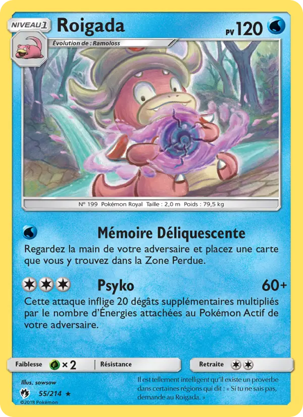 Scan HD carte Pokémon Roigada 55/214 — Tonnerre Perdu