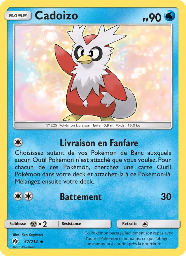 Scan HD carte Pokémon Cadoizo 57/214 — Tonnerre Perdu