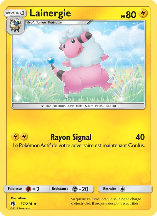 Scan HD carte Pokémon Lainergie 77/214 — Tonnerre Perdu