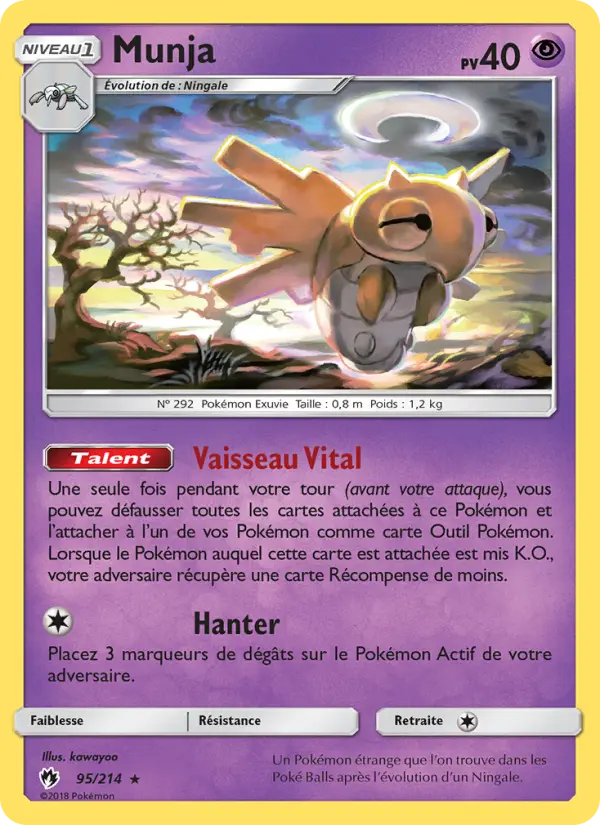 Scan HD carte Pokémon Munja 95/214 — Tonnerre Perdu