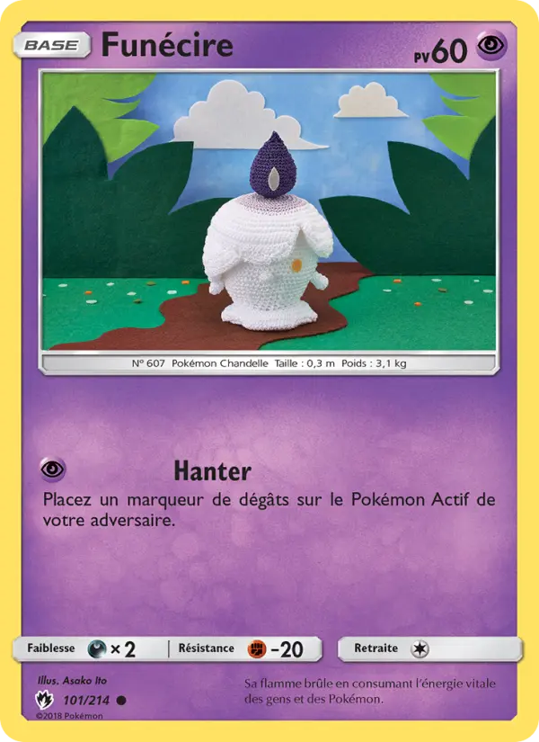 Scan HD carte Pokémon Funécire 101/214 — Tonnerre Perdu