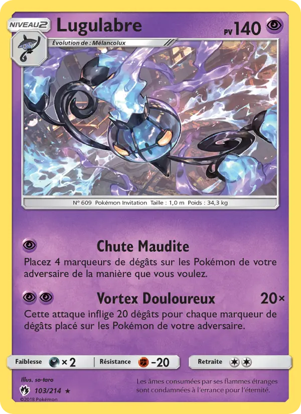 Scan HD carte Pokémon Lugulabre 103/214 — Tonnerre Perdu