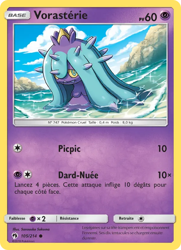 Scan HD carte Pokémon Vorastérie 105/214 — Tonnerre Perdu