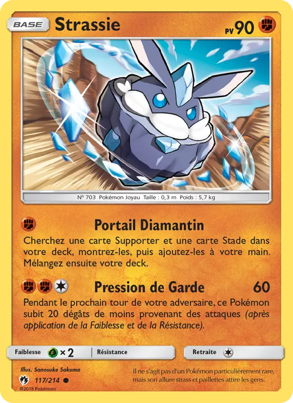 Scan HD carte Pokémon Strassie 117/214 — Tonnerre Perdu