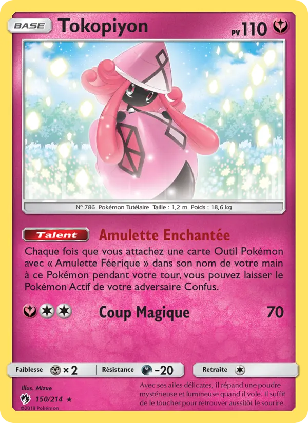 Scan HD carte Pokémon Tokopiyon 150/214 — Tonnerre Perdu