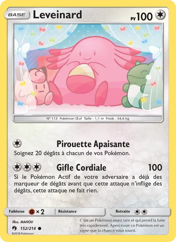 Scan HD carte Pokémon Leveinard 152/214 — Tonnerre Perdu