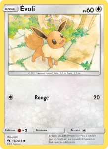 Carte Pokemon Évoli 155/214 Tonnerre Perdu