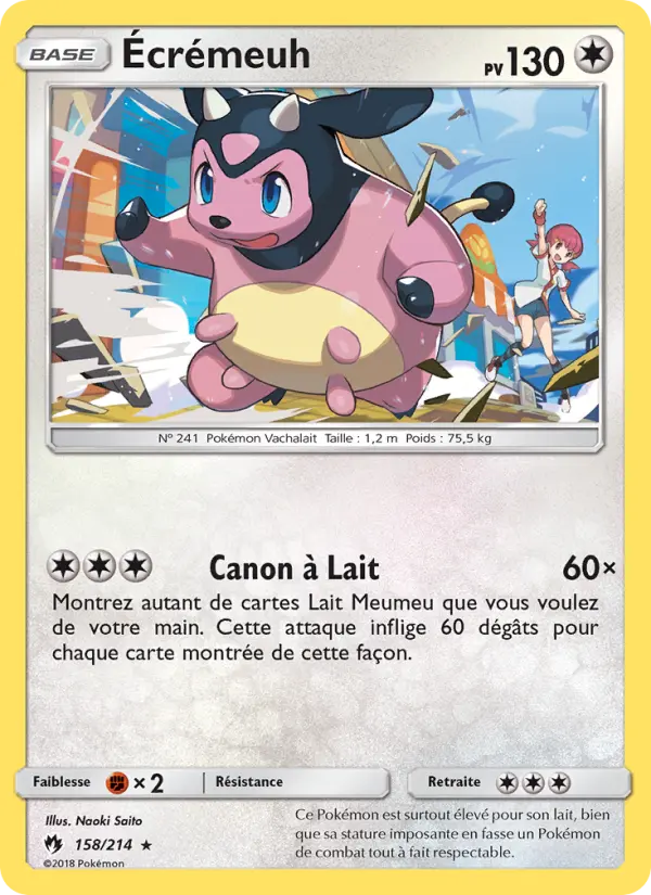 Scan HD carte Pokémon Écrémeuh 158/214 — Tonnerre Perdu