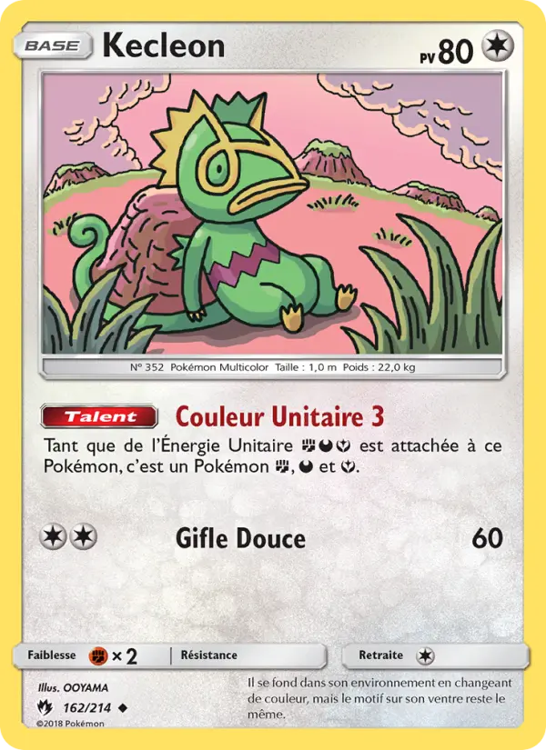 Scan HD carte Pokémon Kecleon 162/214 — Tonnerre Perdu