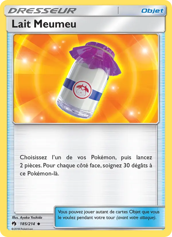 Scan HD carte Pokémon Lait Meumeu 185/214 — Tonnerre Perdu