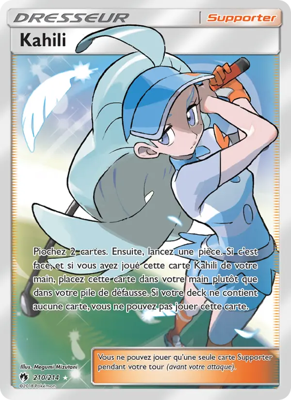 Scan HD carte Pokémon Kahili 210/214 — Tonnerre Perdu
