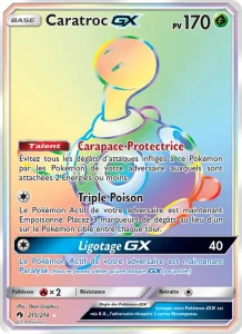 Carte Pokemon Caratroc GX 215/214 Tonnerre Perdu