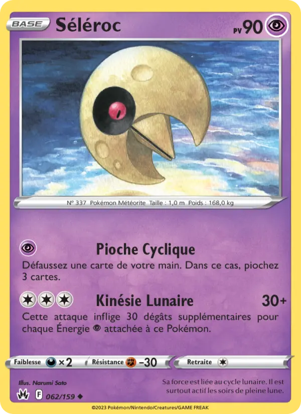 Scan HD carte Pokémon Séléroc 062/159 — Zénith Suprême