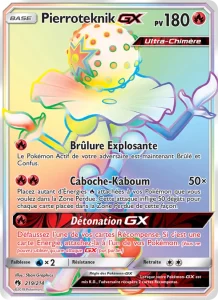 Carte Pokemon Pierroteknik GX 219/214 Tonnerre Perdu