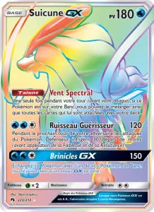 Carte Pokemon Suicune GX 220/214 Tonnerre Perdu