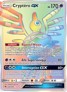 Carte Pokemon Cryptéro GX 222/214 Tonnerre Perdu